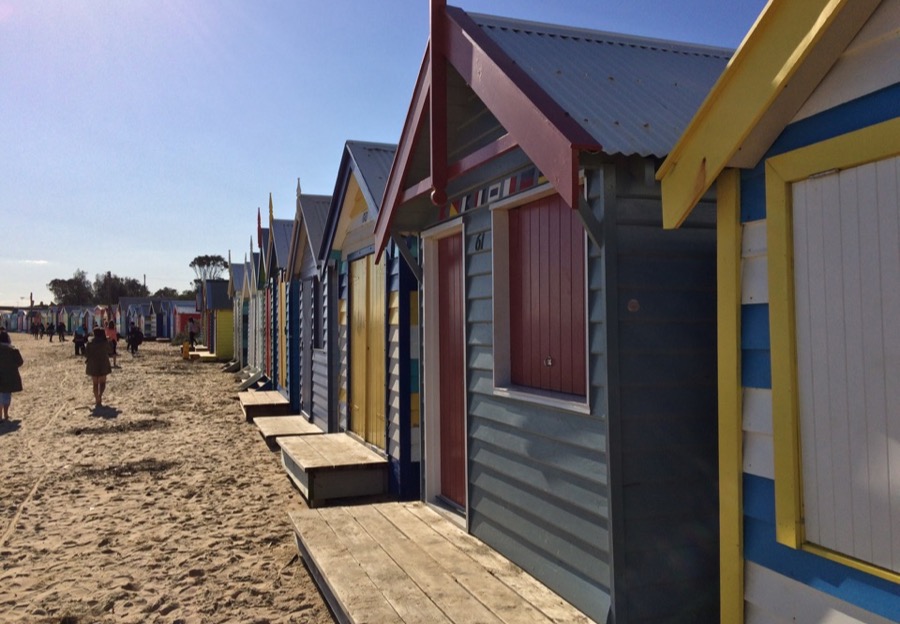 Get Strandhuisjes kleuren Desktop Wallpaper Free